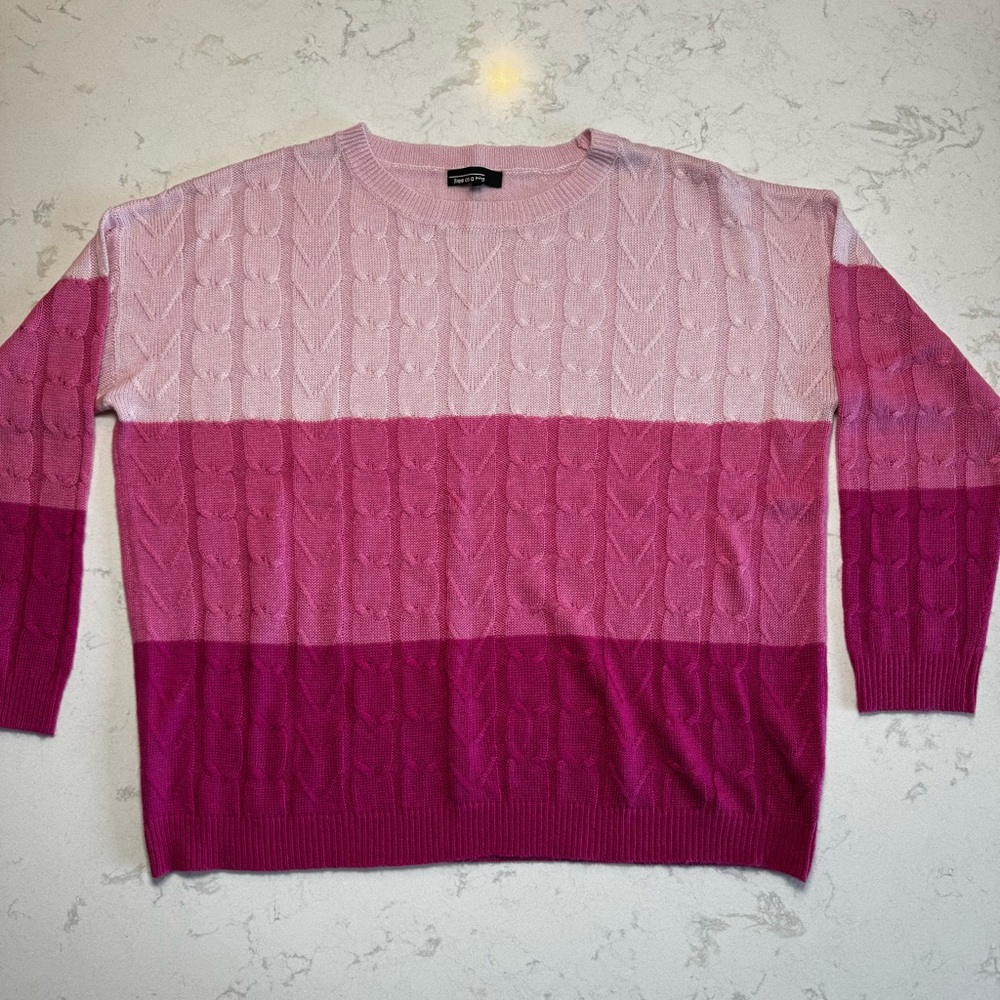 Free as a Bird multi pink stripe sweater